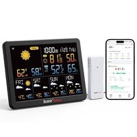 Stazione Meteo WiFi BaldrTherm con Previsioni a 5 Giorni, Retroilluminazione Intelligente, Termometro Igrometro per Interni ed Esterni, Avvisi Remoti tramite App