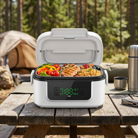 2026 Neues Design Tragbare Kabellose Elektrische Speisenwärmer-Lunchbox 1,6L Batteriebetrieben 80W Schnellheizung für Outdoor-Camping