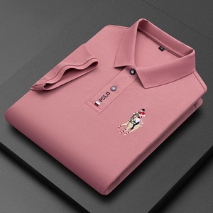 Nuova <span class=keywords><strong>Polo</strong></span> da Uomo a Maniche Corte con Risvolto e T-shirt Business dalla Vestibilità Ampia - Product Image 2