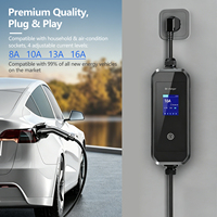 Nouvelle borne de recharge portable pour véhicules électriques 3,5 kW 16 A AC120V avec prise NEMA5-15P, station de charge rapide avec embout IP67 et câble TPE ignifuge