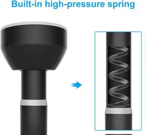 Tringles à rideaux d'angle extensibles CF Modern pour baie vitrée, <span class=keywords><strong>sans</strong></span> perçage, pour salle <span class=keywords><strong>de</strong></span> bain <span class=keywords><strong>de</strong></span> luxe - Product Image 2