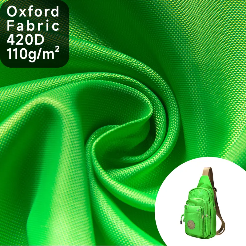 नि: शुल्क नमूने थोक बैग 100% पॉलिएस्टर 110gsm के लिए Tpu लेपित FDY 420d ऑक्सफोर्ड कपड़े