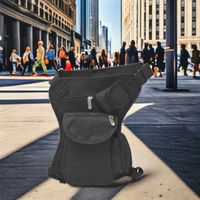 Sac banane tactique personnalisé pour homme, en toile, avec fermeture éclair, sacoche de cuisse, pochette de ceinture, motif, pour activités de plein air et voyage
