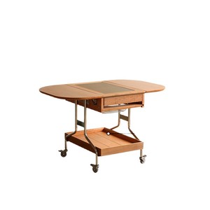 Nordic Solid Wood <b>Folding</b> <b>Coffee</b> <b>Table</b> Cherry Wood Movable Trolley Living Room Sofa Side <b>Table</b> - Product Image 5