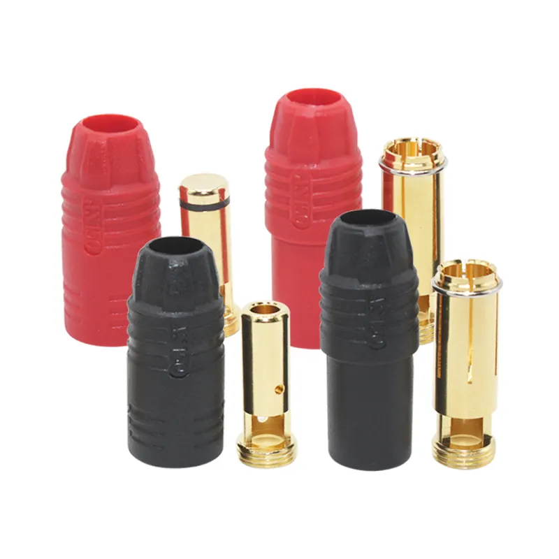 Amass AS150 Plug Red Black Gold Plated Banana Plug 7mm Male Female Anti Spark Connector AS150 Plug For RC