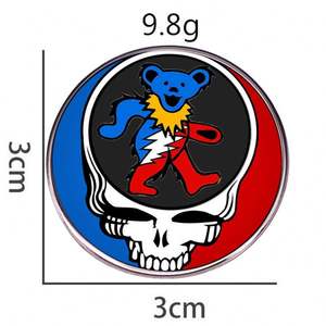 Fabricante de broches de metal personalizados al por mayor broche de Grateful Dead PIN de <span class=keywords><strong>Balada</strong></span> de rock insignia de aleación de metal - Product Image 2