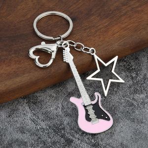 Llavero de Metal con Forma de Guitarra, de Moda, de Alta Calidad, Barato, Regalo Creativo, Estilo Y2K, Spice, para Button Wish, Colgante de Estrella - Product Image 3