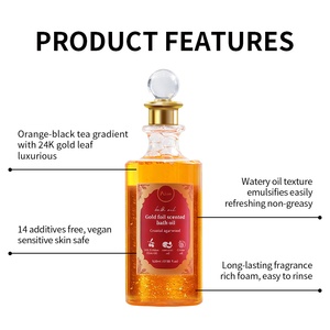 <span class=keywords><strong>Olio</strong></span> <span class=keywords><strong>da</strong></span> Doccia Biologico con Oro 24K e Logo Personalizzato, Idratante, Riparatore della Pelle, Fragranza Duratura, <span class=keywords><strong>Olio</strong></span> <span class=keywords><strong>da</strong></span> <span class=keywords><strong>Bagno</strong></span> Illuminante - Product Image 4