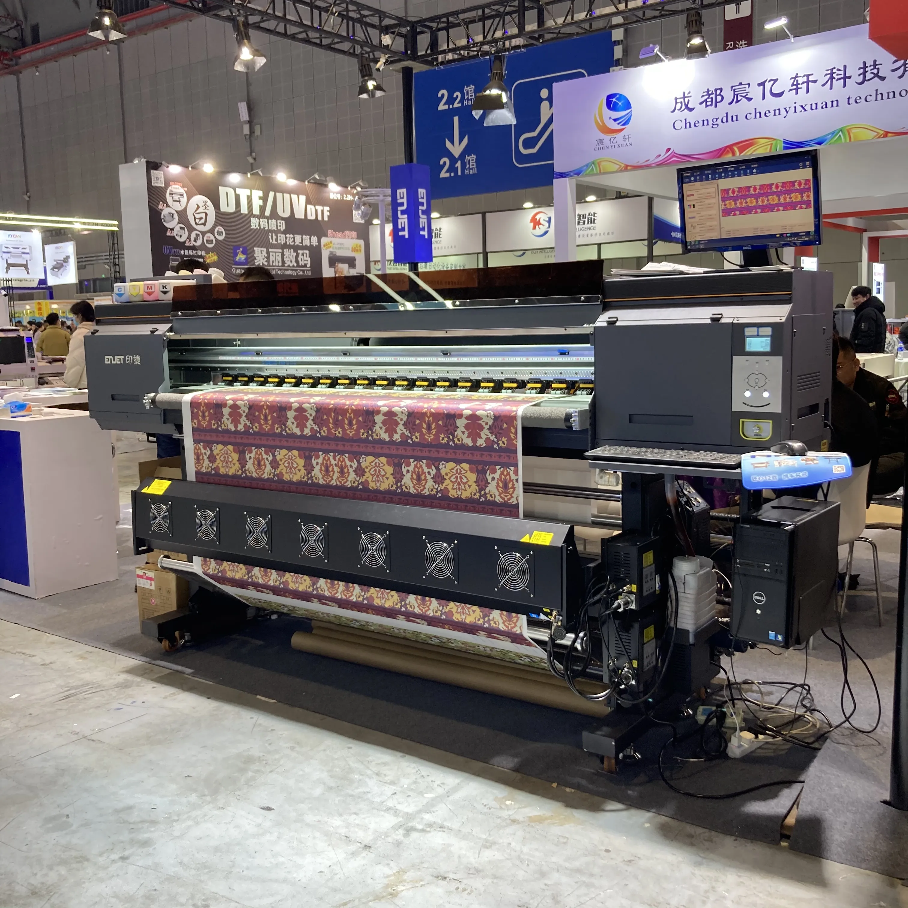 Mesin cetak digital kain printer 1.9m pencetak T-shirt Digital mesin cetak tekstil sublimasi termal