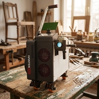 Machine de nettoyage laser pulsé portable 500W sans dommage pour substrats, outil manuel pour éliminer la rouille métallique, la peinture, l'oxyde et les revêtements sur le bois