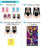 Justaucorps de gymnastique à manches longues rouge pour fille, costume d'entraînement et de performance avec strass étincelants pour la compétition