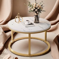 Table basse de salon moderne et compacte, multifonctionnelle, avec plateau extensible, design rond, meubles gain de place
