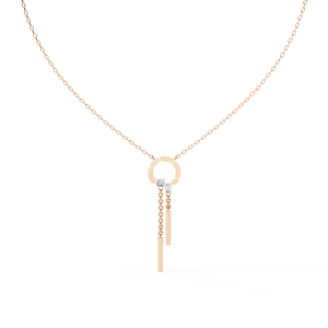 Pendentif en diamant cultivé en laboratoire pour femmes, chaîne en or, or rose, or blanc, argent, bijoux élégants et luxueux, cadeau - Product Image 3