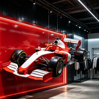 Sculpture de modèle de Formule 1 à grande échelle, voiture de course grandeur nature pour exposition en centre commercial ou salle d'exposition