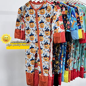 AustinBella pakaian tidur bayi keluarga dewasa kustom bambu pakaian tidur kotak-kotak pakaian Natal Halloween baju tidur Barat - Product Image 1