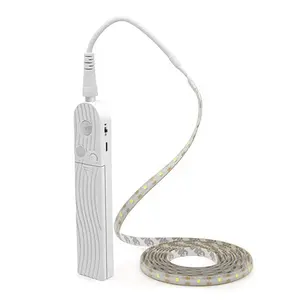 Lampu malam Sensor baterai 4AAA dapat redup, lampu Strip Led induksi tubuh manusia tahan air Sensor gerak/<span class=keywords><strong>m</strong></span>/2m/3m 60Led/<span class=keywords><strong>m</strong></span> 2835smd - Product Image 1