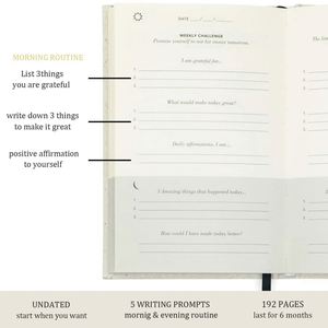 New Arrival Hardcover A5 Daily Gratitude <b>Journal</b> with Prompts and Affirmations-Gift Edition Customizable - Product Image 4