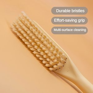 Brosse de nettoyage multi-usages à poils durs : outil pour tapis, chaussures et meubles (poignée ergonomique) - Product Image 4