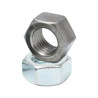 Écrous hexagonaux standard en boîte, zingués (blancs) / finition naturelle, classe 4, grade métrique M3 GB52 pour applications minières