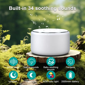 جهاز ضوضاء بيضاء جديد للأطفال لعام 2025 مع 34 صوتًا عالي الدقة، مقاوم للماء بدرجة IPX-8، مكبر صوت محمول لتهدئة الرضع أثناء النوم - Product Image 4