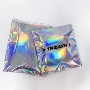 Luxury Custom logo Laser Bag Metallic Holographic Shipping Clothes Poly Mailer Custom Mailing Bags With Your Own Logo Printed - Product Image 3