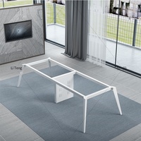 Table de conférence HYZ-288X ovale pliable et mobile, capacité 8 personnes, design créatif en forme de 8, simple et moderne, pour la formation, les négociations et le bureau