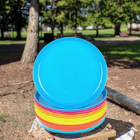 Assiettes pour enfants sans BPA, lot de 12, 7 pouces, compatibles micro-ondes et lave-vaisselle, design classique, réutilisables, en plastique, pour les fêtes