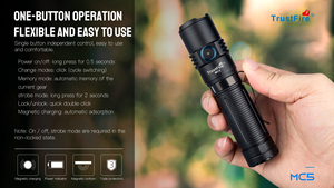 TrustFire Đèn Pin Từ Tính MC5 Đèn Pin Từ Tính Siêu Sáng Mạnh <span class=keywords><strong>3300</strong></span> <span class=keywords><strong>Lumens</strong></span> Để Đi Bộ Đường Dài - Product Image 2