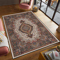 Tapis en polyester polaire imprimé Premio, mousse haute densité 17 mm, design Ramadan, doux, auto-adhésif, antidérapant, pour salon