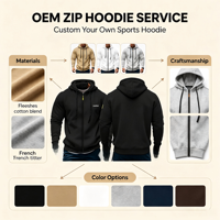 Sweat à capuche zippé en polyester pour homme, multi-poches, avec badge brodé, style sport-casual, pour l'automne