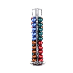 Soporte de Café Personalizado OEM al por Mayor, Soporte de Metal para <span class=keywords><strong>Cápsulas</strong></span> de Café <span class=keywords><strong>Nespresso</strong></span>, Estante Giratorio para <span class=keywords><strong>Cápsulas</strong></span> de Café para Cocina u Oficina - Product Image 1