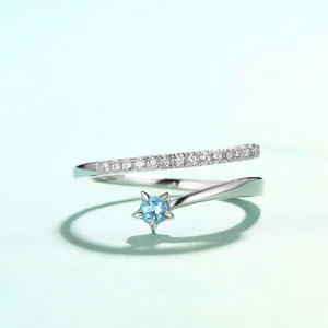 Boucles d'oreilles F280 en forme de fleur avec zircon, sertissage griffe, en alliage de zinc, bijoux unisexe, cadeau, taille brillant rond, autres boucles d'oreilles tendance - Product Image 4