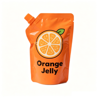 Feuille d'aluminium en plastique de forme spéciale imprimée sur mesure Stand up sac de poche à bec verseur pour jus de fruits liquide 250ml 500ml 1000ml 5 litres