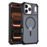 Coque de protection antichoc translucide mate à aimant puissant pour iPhone 17 Pro Max, 17e Air, 16 Pro Max, 15 Plus