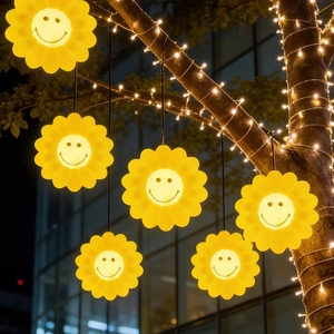 Lampe LED en forme <span class=keywords><strong>de</strong></span> tournesol - Éclairage décoratif <span class=keywords><strong>extérieur</strong></span> imperméable pour routes commerciales et ambiance <span class=keywords><strong>lumineuse</strong></span> - Product Image 1