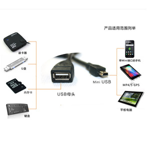 Cable adaptador Cd Otg para coche, USB hembra a Micro USB macho para dispositivo móvil - Product Image 3