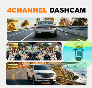 3,39 Zoll IPS WIFI 4-Kamera Auto-<span class=keywords><strong>Dashcam</strong></span> 4K-Videorekorder 360-Grad 4-Linsen Nachtsicht Wasserdicht 1 Jahr Garantie <span class=keywords><strong>Dashcam</strong></span> - Product Image 3
