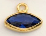 Or rempli d'or 14 carats - Bleu aqua