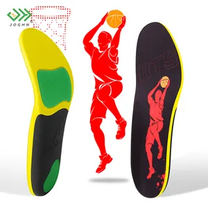 JOGHN Kustom Dicetak Pu Gel Insole Hell Protector Plantar Fasciitis Pain Relief Anti Slip Alas Kaki Sisipan Sepatu Olahraga Insole