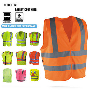 2025 precio bajo al por mayor logotipo personalizado chaqueta de alta visibilidad chaleco de seguridad reflectante de malla con bolsillo personalizado - Product Image 4