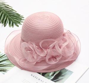 New Elegant <b>Wedding</b> Organza White Flower Fashion <b>Women</b> Ladies Church <b>Hats</b> - Product Image 4
