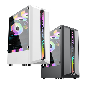 Snowman CS001-White ATX Mid-Tower PC chơi <span class=keywords><strong>Game</strong></span> trường hợp có thể cài đặt sẵn người hâm mộ Tempered Glass Side Bảng điều chỉnh lý tưởng cho gamer trường hợp máy tính - Product Image 3
