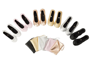 <span class=keywords><strong>Zapatillas</strong></span> de <span class=keywords><strong>Ballet</strong></span> suaves de PU de alta calidad para niñas tono dorado plateado fábrica al por mayor suela dividida de cuero <span class=keywords><strong>zapatillas</strong></span> planas de <span class=keywords><strong>Ballet</strong></span> baratas - Product Image 1