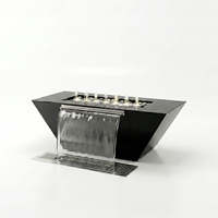 Table de foyer extérieur moderne autoportante en acier inoxydable écologique avec revêtement en poudre, cheminée à gaz pour patio, barbecue et fêtes