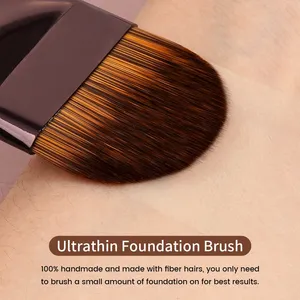 Brocha para Base de Maquillaje Ultrafina, Brocha Profesional para Maquillaje, Brocha para Difuminar Líquidos, Polvo Mineral, Kit de Brochas para Aplicar y Difuminar - Product Image 6