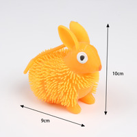 Jouet sensoriel Beejay en forme de lapin, anti-stress, animal moelleux, boule lumineuse clignotante en TPR, jouet à presser pour filles
