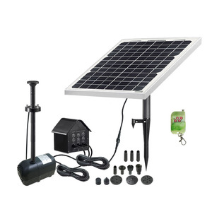 Solar Fountain Pump 15W With Solar Panel And Led Lights For Garden Water Feature - Product Image 1