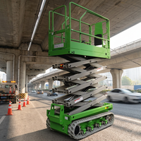Plateforme élévatrice à ciseaux électrique automotrice compacte de 4m, 6m, 8m pour l'éclairage et la réparation des présentoirs de supermarchés