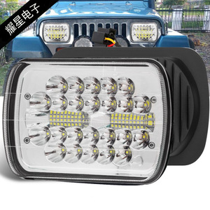 Jeep 7x6 Inch Square <b>Led</b> <b>Headlight</b> 20000 Lm 6000K 12V For Retrofit Upgrade Universal Fitment - Product Image 1