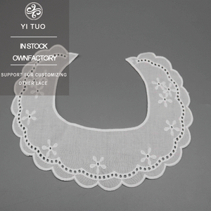 ผ้าลูกไม้คอตตอนแท้ปักลายดอกไม้สำหรับตกแต่ง<span class=keywords><strong>เสื้อผ้า</strong></span>100% - Product Image 1